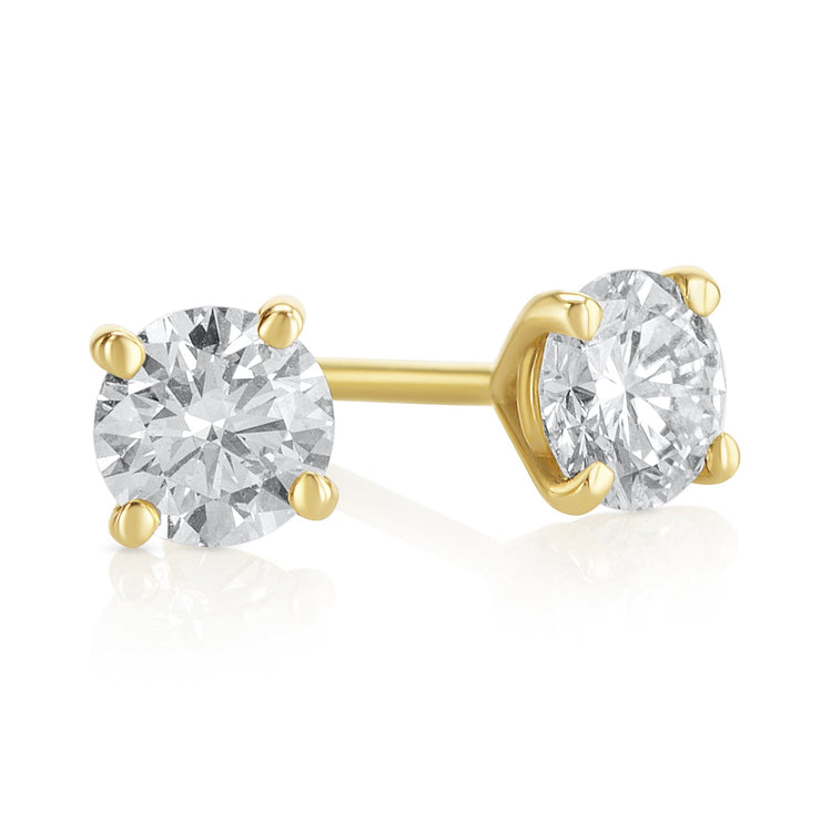 .56 Carats Round Lab Grown Diamond Stud Earrings - The Diamond Factory