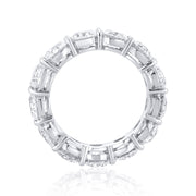 5.96 Carat Round Lab Grown Diamond Eternity Band in 14K White Gold - The Diamond Factory