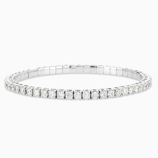 6.00 Carats Natural Diamond Stretch Bangle - The Diamond Factory