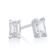 .61 Carats Emerald Cut Lab Grown Diamond Stud Earrings - The Diamond Factory