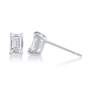 .61 Carats Emerald Cut Lab Grown Diamond Stud Earrings - The Diamond Factory