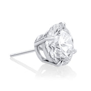 6.62 Carats Round Lab Grown Diamond Stud Earrings - The Diamond Factory
