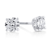 0.70 Cttw Lab-Grown Round Diamond Martini 14K White Gold Stud Earrings