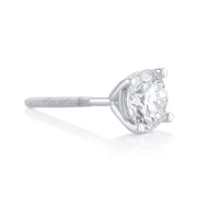 0.70 Cttw Lab-Grown Round Diamond Martini 14K White Gold Stud Earrings