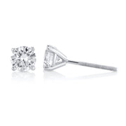 0.70 Cttw Lab-Grown Round Diamond Martini 14K White Gold Stud Earrings