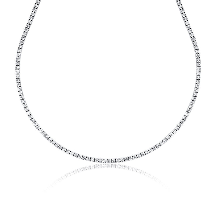7.61 Carats Natural Diamond Tennis Necklace - The Diamond Factory