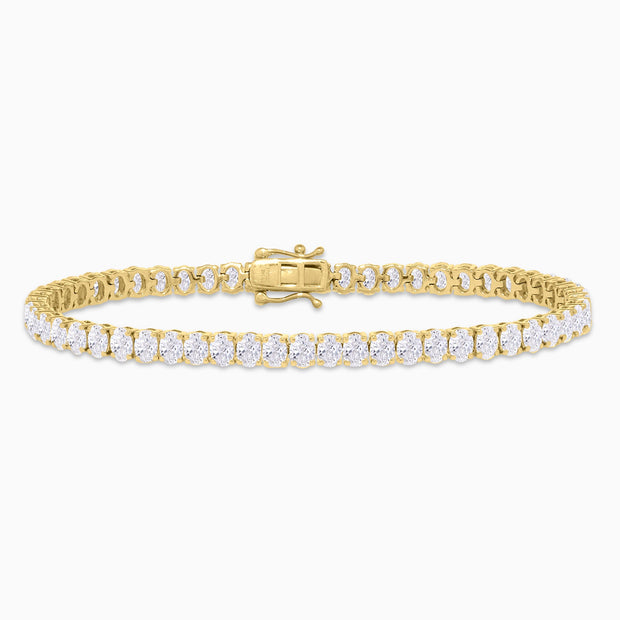 8.17 Carats Lab Grown Oval Diamond Tennis Bracelet - The Diamond Factory