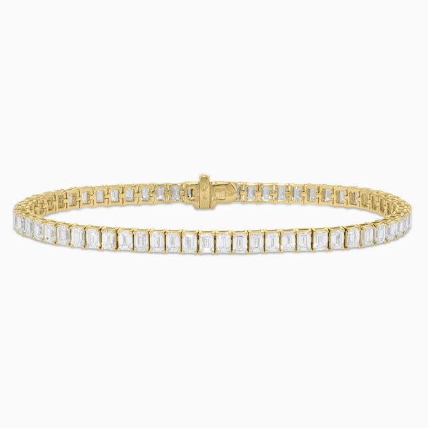 8.53 Carat Lab Grown Emerald Diamond Tennis Bracelet - The Diamond Factory