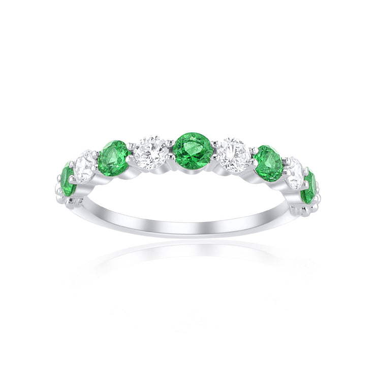 .90 Carats Natural Diamond and Emerald Band - The Diamond Factory