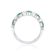 .90 Carats Natural Diamond and Emerald Band - The Diamond Factory