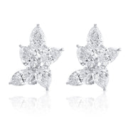 9.70 Carats Natural Diamond Cluster Earrings - The Diamond Factory