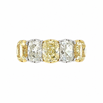 Cushion Natural Diamond Five Stone Ring