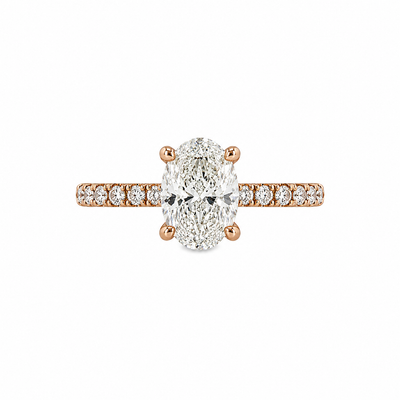 Oval Cut Natural Diamond Ring