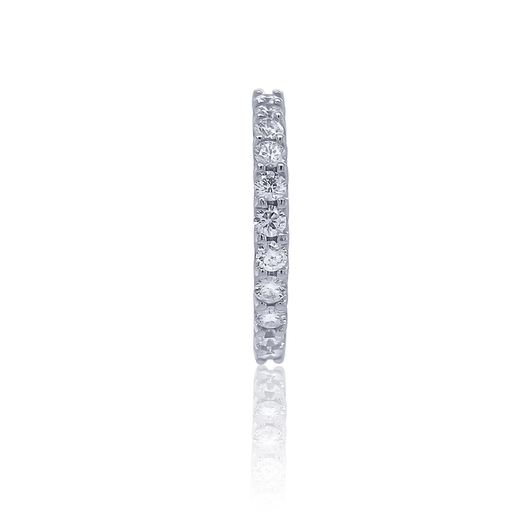 4.00 Carat Lab Grown Diamond Inside-Out Hoop Earrings 14K White Gold