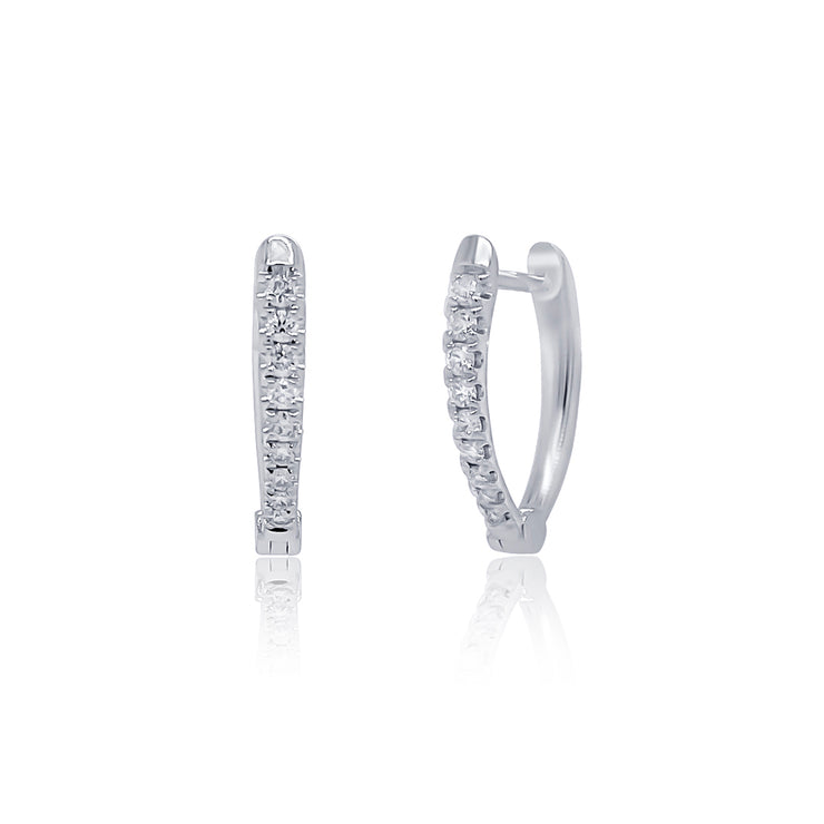 0.22 Carat Diamond Earrings in 14K White Gold