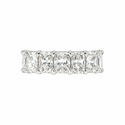 Radiant Natural Diamond Seven Stone Ring