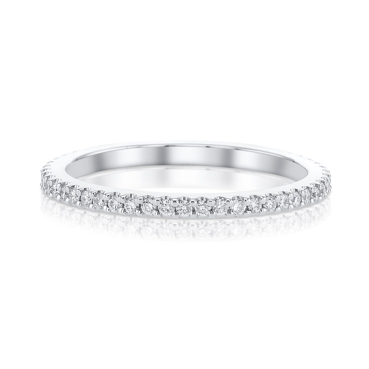 0.30 Carat Round Diamond Eternity Band in 14K White Gold