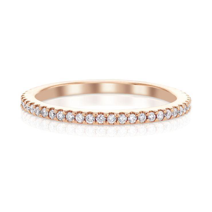 0.30 Carat Round Diamond Eternity Band in 14K Rose Gold