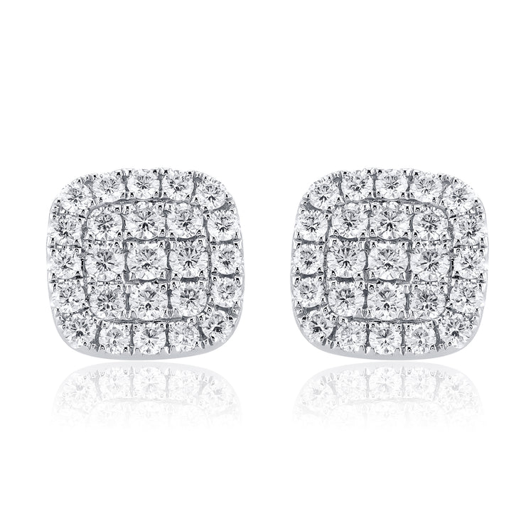 1.32 Carat Natural Diamond Fashion Earrings in 14k White Gold