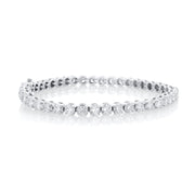 7.00 Carat Round Diamond Tennis Bracelet in 14K White Gold