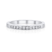 0.25 Carat Round Diamond Channel Set Band in Platinum