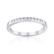 0.25 Carat Round Diamond Channel Set Band in Platinum