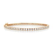 4.25 Carat Round Diamond Tennis Bracelet in 14K Rose Gold