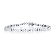 4.00 Carat Round Diamond Tennis Bracelet in 14K White Gold