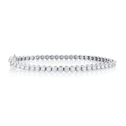 4.00 Carat Round Diamond Tennis Bracelet in 14K White Gold