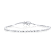 1.00 Carat Round Diamond Tennis Bracelet in 14K White Gold