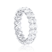 5.89 Cttw Oval Diamond Platinum Eternity Band