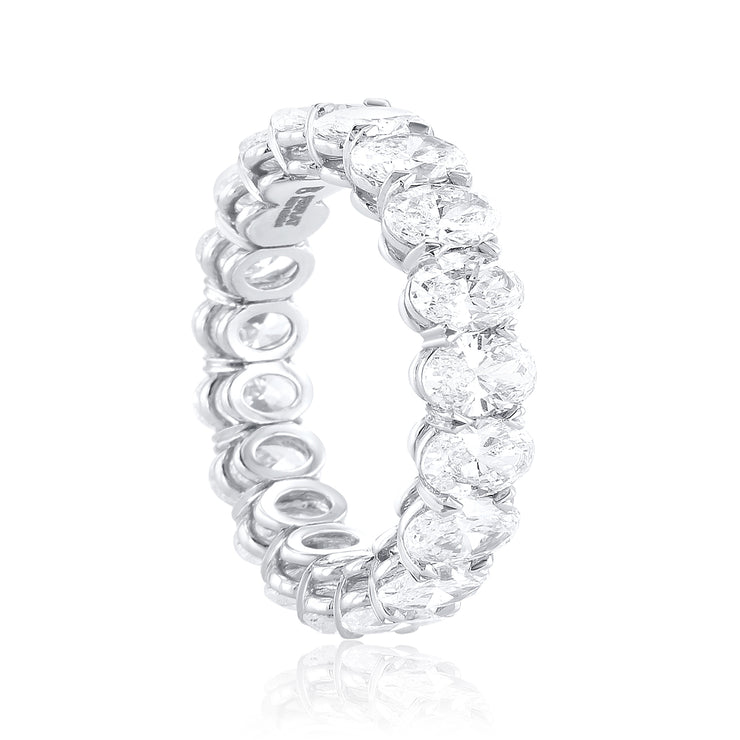 5.89 Cttw Oval Diamond Platinum Eternity Band