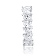 4.06 Cttw Marquise Diamond Platinum Eternity Band