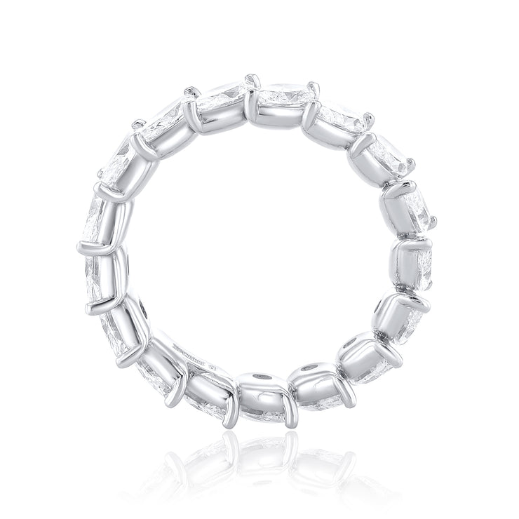 4.06 Cttw Marquise Diamond Platinum Eternity Band