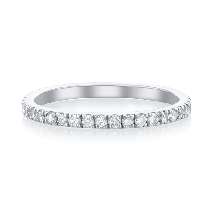 0.30 Carat Natural Diamond 3/4 Way Band Set in Platinum