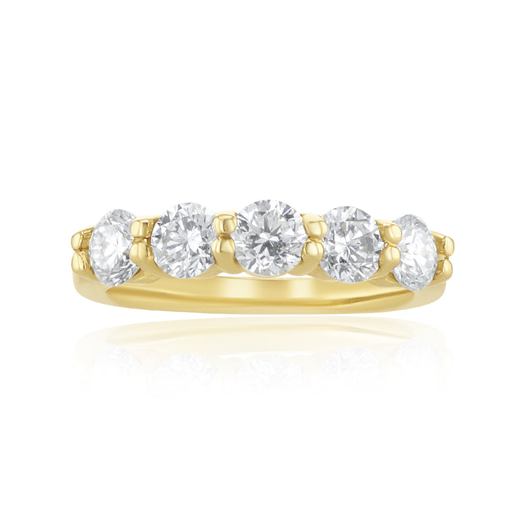 1.37 Carat Lab Grown Diamond Band in 14k Yellow Gold