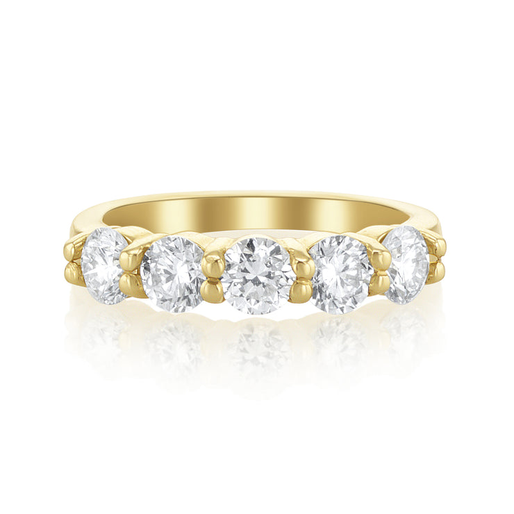 1.37 Carat Lab Grown Diamond Band in 14k Yellow Gold