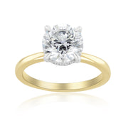 1.80 Carat Lab Grown Diamond with Natural Under-Halo in 14K White Gold