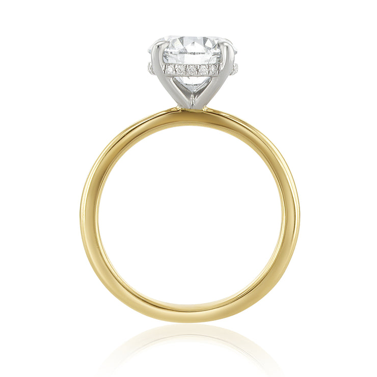 1.80 Carat Lab Grown Diamond with Natural Under-Halo in 14K White Gold