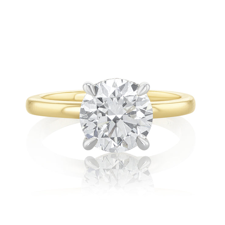 1.80 Carat Lab Grown Diamond with Natural Under-Halo in 14K White Gold