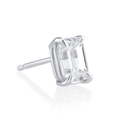 1.01 Carat 4 Prong Basket Lab Grown Diamond Studs in 14K White Gold