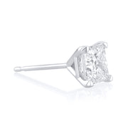 1.57 Carat Lab Grown Diamond 4 Prong Martini Set Studs in 14k White Gold