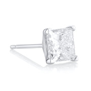 1.70 Carat Lab Grown 4 Prong Martini Studs in 14k White Gold