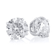 6.62 Carat Lab Grown Diamond Round Studs in 14K White Gold