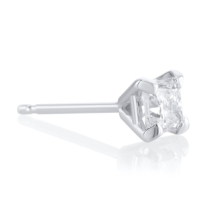 0.65 Carat 4 Prong Martini Lab Grown Diamond Studs in 14K White Gold