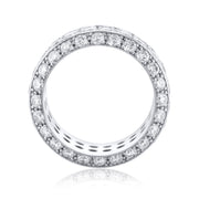 8.36 Carat Pave Lab Grown Diamond Men's Eternity Band in Platinum