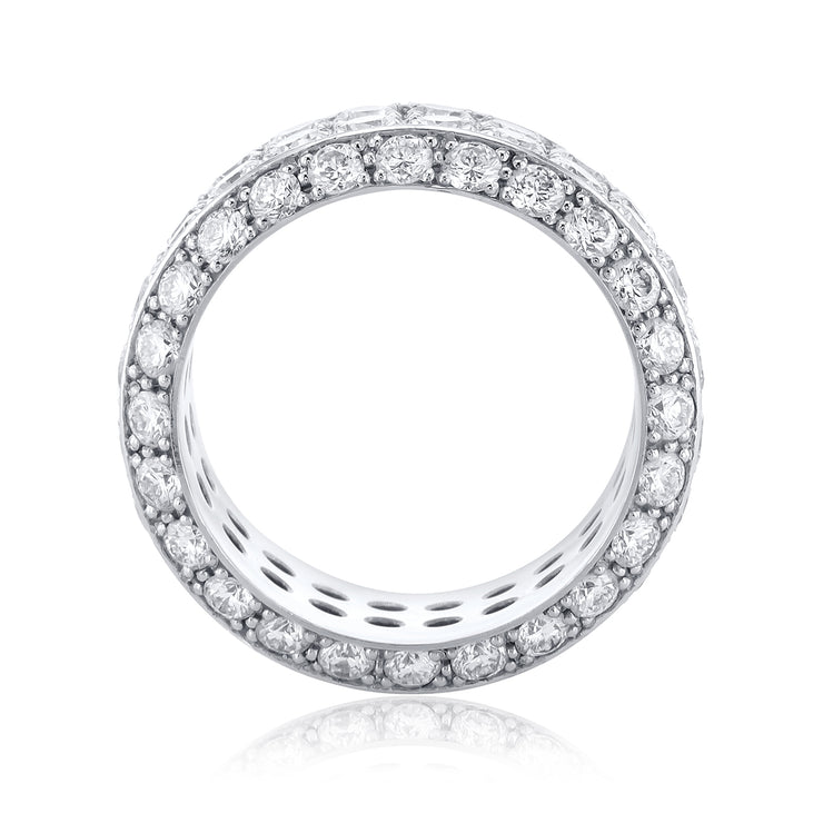 8.36 Carat Pave Lab Grown Diamond Men's Eternity Band in Platinum