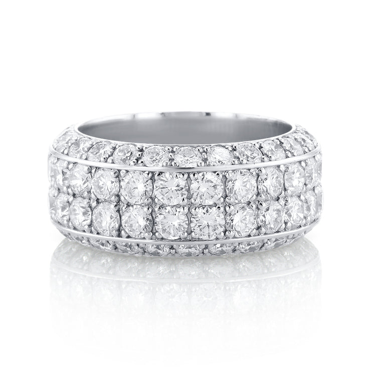 8.36 Carat Pave Lab Grown Diamond Men's Eternity Band in Platinum