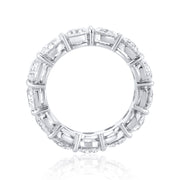 5.96 Carat Round Lab Grown Diamond Eternity Band in 14K White Gold