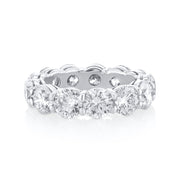 5.96 Carat Round Lab Grown Diamond Eternity Band in 14K White Gold